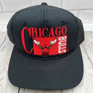 Vintage Chicago Bulls NBA Drew Pearson Hat Snap back‎ Cap Black Men